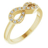 14K Yellow 1/10 CTW Diamond Infinity-Inspired Ring - Siddiqui Jewelers