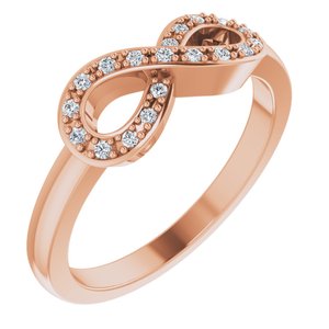14K Rose 1/10 CTW Diamond Infinity-Inspired Ring - Siddiqui Jewelers