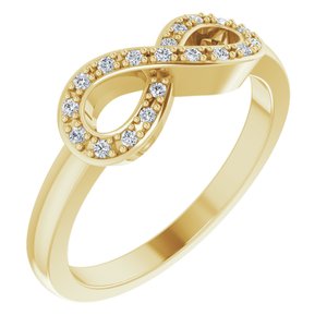 14K Yellow 1/10 CTW Diamond Infinity-Inspired Ring - Siddiqui Jewelers