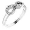 14K White 1/10 CTW Diamond Infinity-Inspired Ring - Siddiqui Jewelers