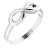 14K White Infinity-Inspired Ring - Siddiqui Jewelers