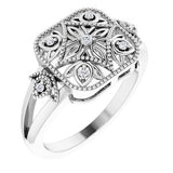 Sterling Silver .05 CTW Diamond Ring Size 7 - Siddiqui Jewelers