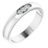 14K White .08 CTW Diamond Three-Stone Anniversary Band - Siddiqui Jewelers