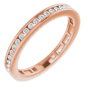 14K Rose 3/8 CTW Diamond Stackable Ring - Siddiqui Jewelers