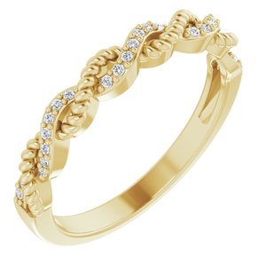 14K Yellow .08 CTW Diamond Stackable Ring - Siddiqui Jewelers