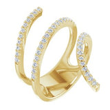 14K Yellow 1/2 CTW Diamond Spiral Wrap Ring - Siddiqui Jewelers