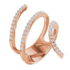 14K Rose 1/2 CTW Diamond Spiral Wrap Ring - Siddiqui Jewelers