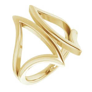 14K Yellow Freeform Ring Size 7 - Siddiqui Jewelers