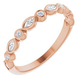 14K Rose 1/4 CTW Diamond Anniversary Band-Siddiqui Jewelers