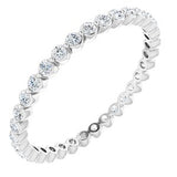 Platinum 3/8 CTW Diamond Eternity Band Size 7 - Siddiqui Jewelers