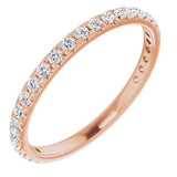 14K Rose 1/3 CTW Diamond French-Set Anniversary Band-Siddiqui Jewelers