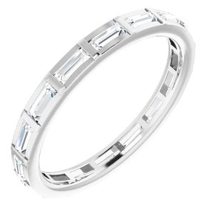 14K White 1/2 CTW Diamond Eternity Band Size 4 - Siddiqui Jewelers