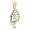 14K Yellow 1/5 CTW Diamond Pendant - Siddiqui Jewelers