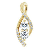 14K Yellow 1/5 CTW Diamond Pendant - Siddiqui Jewelers