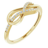 14K Yellow 1/10 CTW Diamond Infinity-Inspired Knot Ring - Siddiqui Jewelers