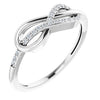 14K White 1/10 CTW Diamond Infinity-Inspired Knot Ring - Siddiqui Jewelers
