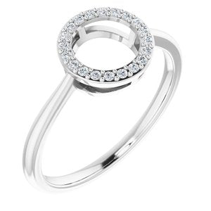 14K White 1/10 CTW Diamond Circle Ring - Siddiqui Jewelers