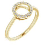 14K Yellow 1/10 CTW Diamond Circle Ring - Siddiqui Jewelers