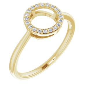 14K Yellow 1/10 CTW Diamond Circle Ring - Siddiqui Jewelers