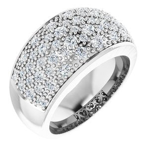 14K White 1 CTW Diamond Micro Pave Ring Size 6 - Siddiqui Jewelers