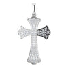 14K White 1/2 CTW Diamond Micro Pavé Cross Pendant - Siddiqui Jewelers