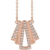 14K Rose 1/5 CTW Diamond Art Deco 16" Necklace - Siddiqui Jewelers