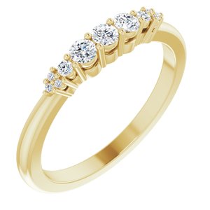 14K Yellow 1/5 CTW Natural Diamond Stackable Ring  Siddiqui Jewelers