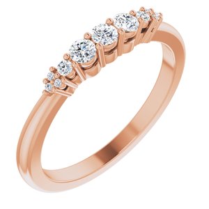 14K Rose 1/5 CTW Natural Diamond Stackable Ring  Siddiqui Jewelers