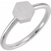 Sterling Silver  9.5x8 mm Geometric Signet Ring - Siddiqui Jewelers