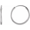 14K White Flexible Endless Tube 12 mm Hoop Earrings Siddiqui Jewelers