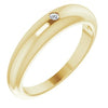 14K Yellow .03 CT Diamond Petite Dome Ring
-Siddiqui Jewelers