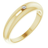 14K Yellow .03 CT Diamond Petite Dome Ring
-Siddiqui Jewelers