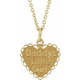 14K Yellow "Daddy's Little Girl" 15" Necklace - Siddiqui Jewelers