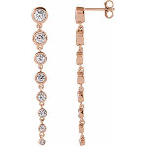 14K Rose 1 3/4 CTW Lab-Grown Diamond Earrings Siddiqui Jewelers