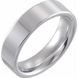 White Tungsten 6 mm Flat Band Size 7 - Siddiqui Jewelers