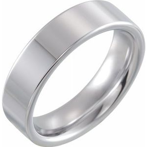 White Tungsten 6 mm Flat Band Size 8.5 - Siddiqui Jewelers