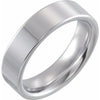 White Tungsten 6 mm Flat Band Size 6 - Siddiqui Jewelers