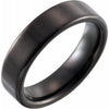 Black PVD Tungsten 6 mm Flat Band Size 8.5 - Siddiqui Jewelers
