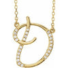 14K Yellow 1/10 CTW Diamond Initial D 16" Necklace - Siddiqui Jewelers