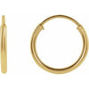 14K Yellow Flexible Endless Tube 10 mm Hoop Earrings Siddiqui Jewelers