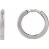 14K White Hinged 10 mm Hoop Earrings Siddiqui Jewelers