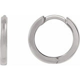 Platinum Hinged 10 mm Hoop Earrings Siddiqui Jewelers