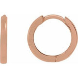 14K Rose Hinged 10 mm Hoop Earrings Siddiqui Jewelers