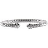 Sterling Silver Raspberry Cuff 7.5" Bracelet - Siddiqui Jewelers