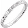 14K White 2 mm Design-Engraved Band Size 7.5 - Siddiqui Jewelers