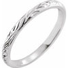Platinum 2 mm Design-Engraved Band Size 4 - Siddiqui Jewelers