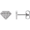 Platinum Tiny Diamond Earrings Siddiqui Jewelers