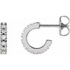 Platinum 1/3 CTW Natural Diamond French-Set 10 mm Huggie Hoop Earrings Siddiqui Jewelers