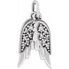 14K White .03 CTW Diamond Angel Wings Pendant
-Siddiqui Jewelers