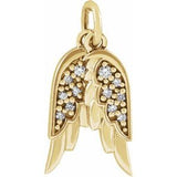 14K Yellow .03 CTW Diamond Angel Wings Pendant
-Siddiqui Jewelers